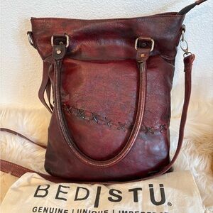 Bed Stu Celta whipped stitch leather tote